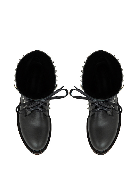 Черные кожаные ботинки с шипами, 4 Черные кожаные ботинки с шипами, 4