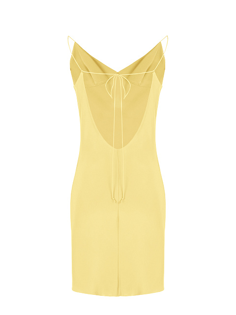 Желтое платье-мини из шелка, 2 Желтое платье-мини из шелка, 2