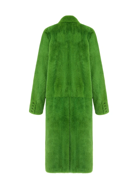 Ярко-зеленая шуба из меха норки, 7