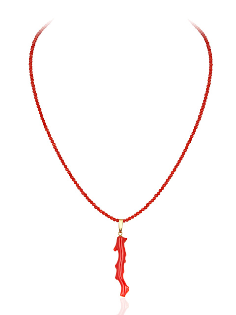 Колье с кулоном из коралла, 1