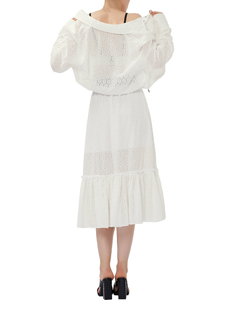 Белая юбка-миди из хлопкового кружева, 6 Белая юбка-миди из хлопкового кружева, 6
