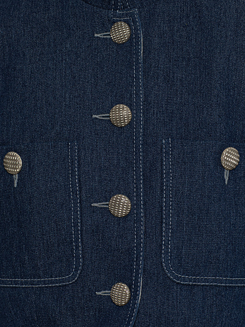 Синий костюм из денима, 4