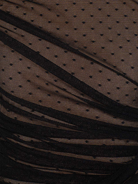 Черное платье-мини из сетки, 4