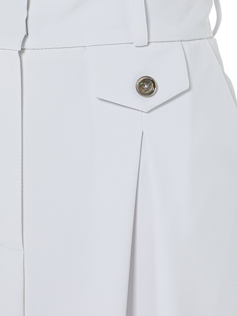 Белые бриджи из костюмной ткани, 3