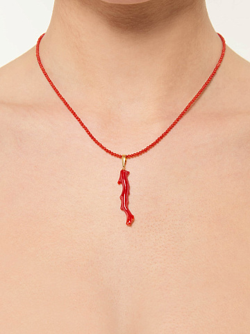 Колье с кулоном из коралла, 2