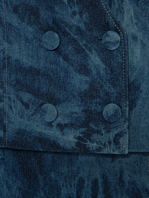 Костюм из денима с вышивкой, 5