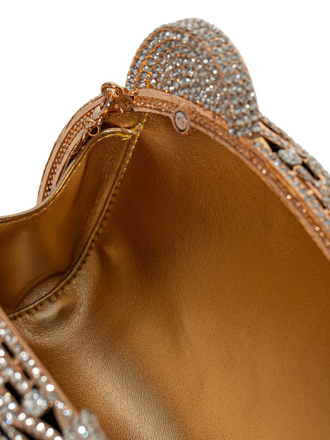 Клатч «Тигр» в золотистых стразах, 4