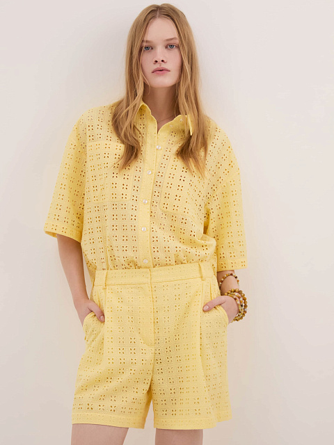 Желтые шорты из хлопка, 5