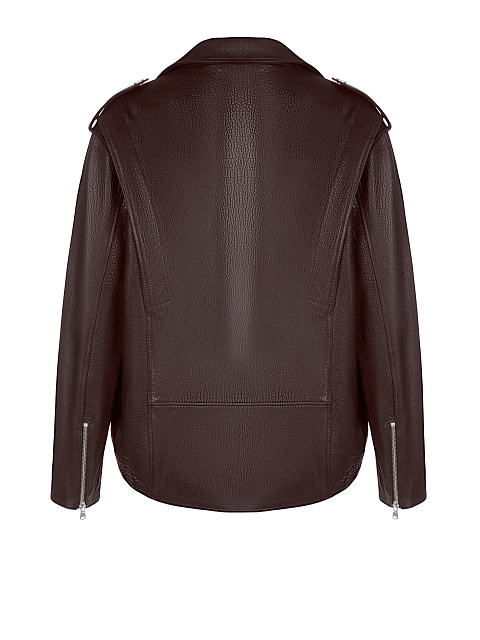 Темно-коричневая косуха из кожи, 2