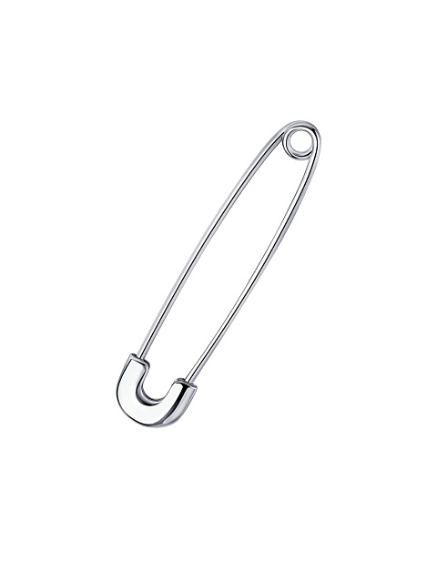 Серебряная моно-серьга в виде булавки, 1