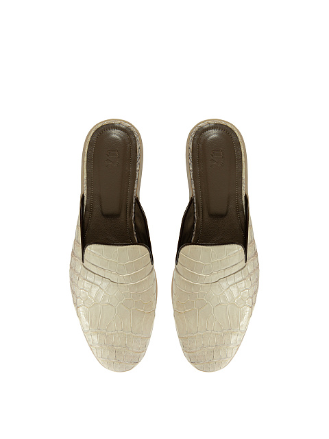 Мужские мюли из кожи гималайского крокодила, 4