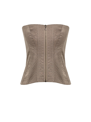 Бежевый корсет из тафты, 1