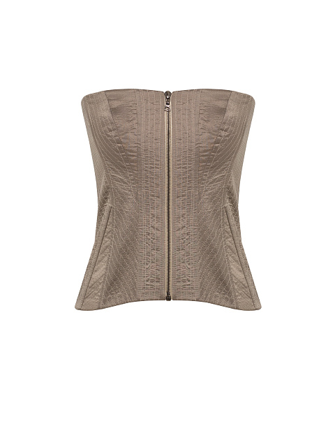 Бежевый корсет из тафты, 1