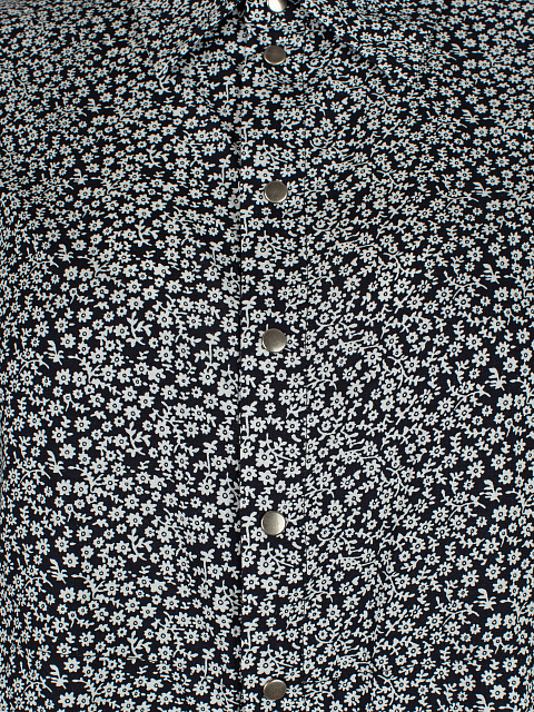 Черный костюм из платья-миди и рубашки с цветочным принтом, 6