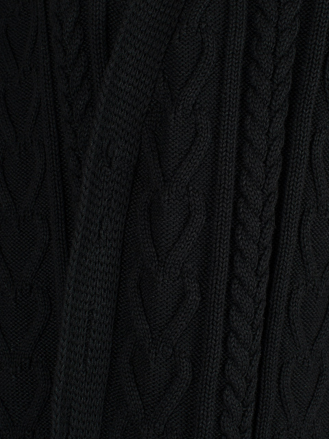 Черный хлопковый кардиган с косами, 3 Черный хлопковый кардиган с косами, 3