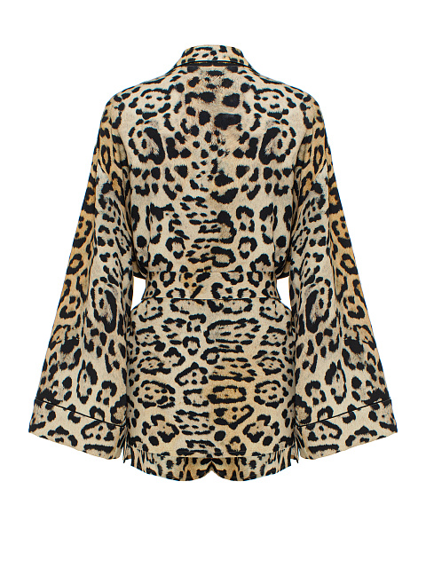 Леопардовый домашний костюм с шортами, 2