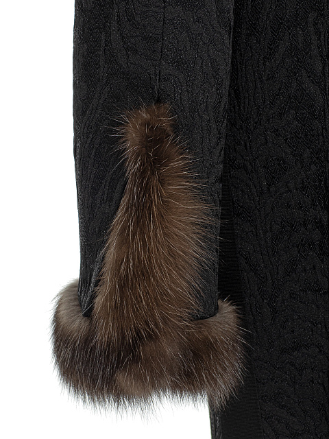 Пальто из жаккарда с мехом, 5