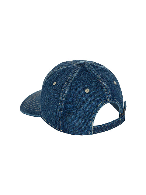 Синяя кепка из денима с тональной вышивкой, 3