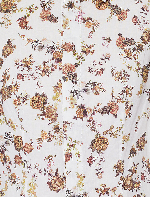 Белая блузка из хлопка с цветочным принтом, 3 Белая блузка из хлопка с цветочным принтом, 3