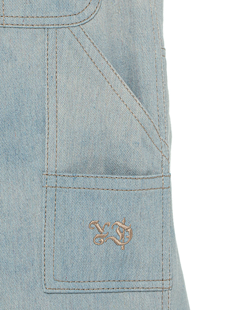 Голубые вареные джинсы с манжетами, 5