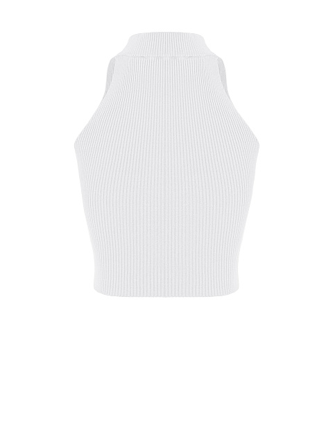 Белый укороченный топ-лапша, 2 Белый укороченный топ-лапша, 2