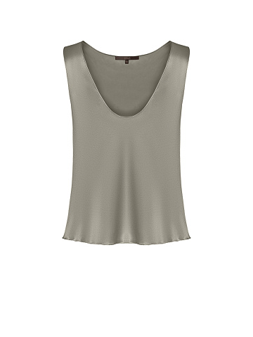 Оливковый топ из шелка, 1