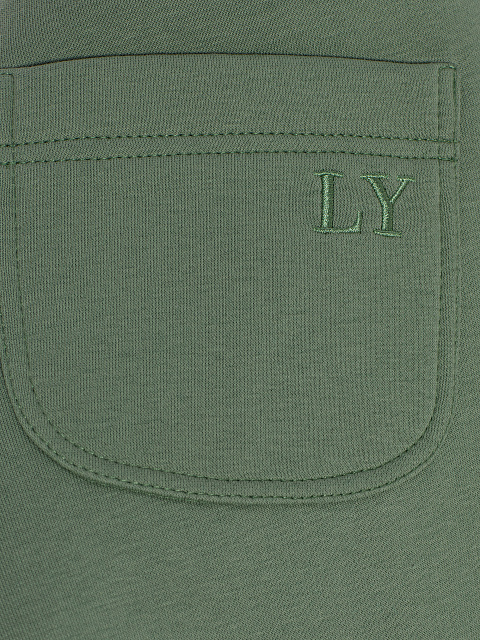 Зеленый спортивный костюм из футера с вышивкой, 6 Зеленый спортивный костюм из футера с вышивкой, 6