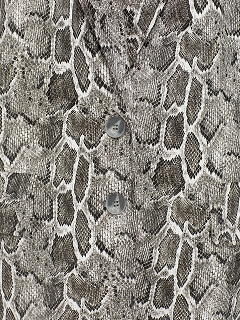 Серый жакет из эко-кожи со змеиным принтом, 5