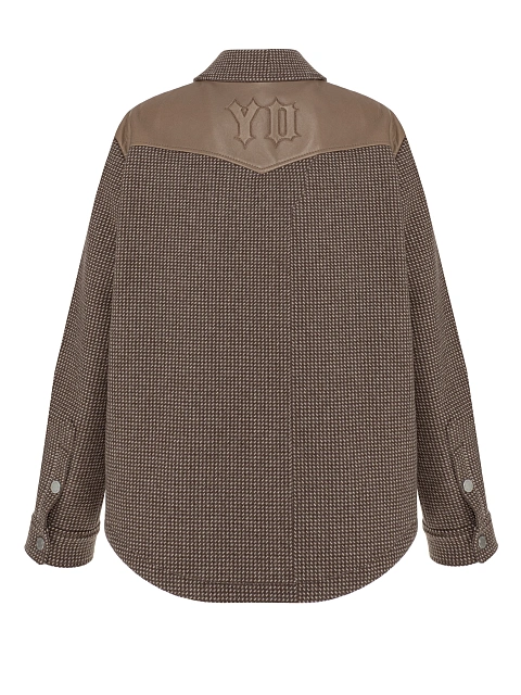 Коричневая куртка из шерсти с подкладом из каракуля, 2