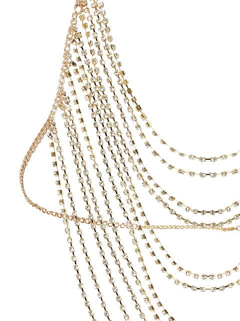 Топ из каскада золотистых страз, 3