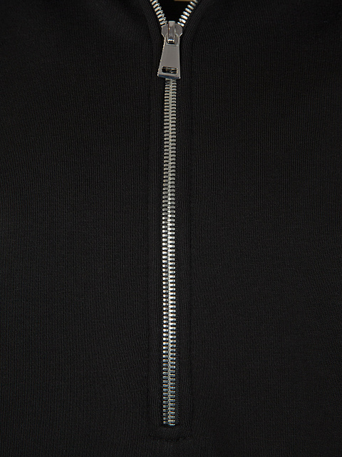 Черный трикотажный костюм с вышивкой цвета «фуксия», 3 Черный трикотажный костюм с вышивкой цвета «фуксия», 3