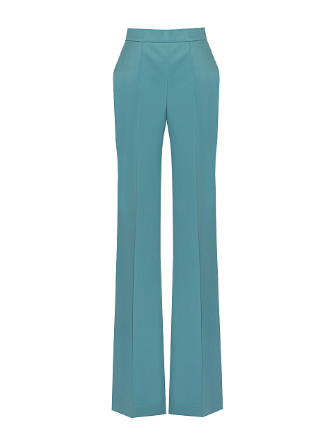 Голубой костюм-двойка с открытыми плечами и вышивкой, 6 Голубой костюм-двойка с открытыми плечами и вышивкой, 6