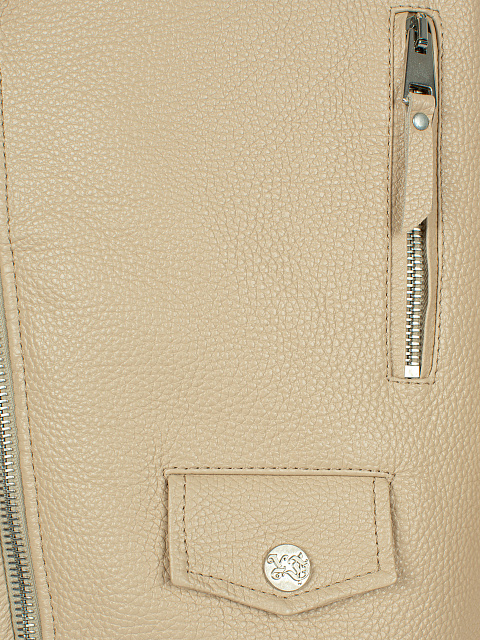 Удлиненная бежевая косуха из кожи, 3 Удлиненная бежевая косуха из кожи, 3