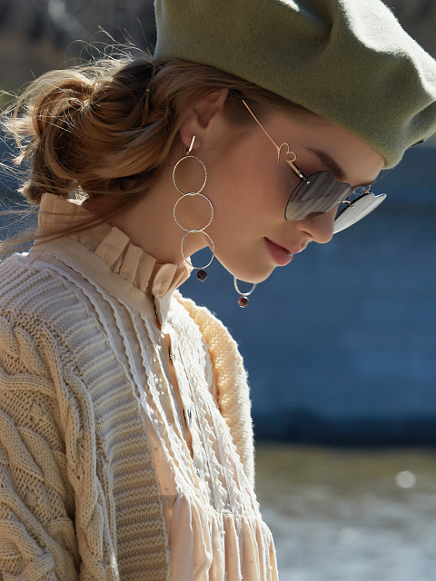 Серьги из серебра с гранатами, 2 Серьги из серебра с гранатами, 2