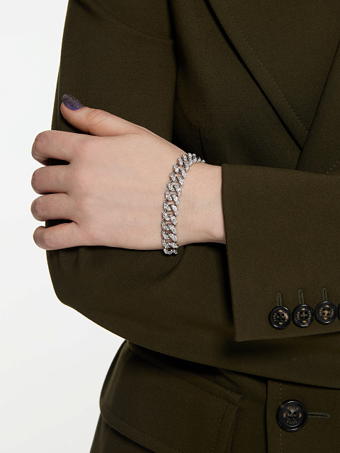 Браслет в виде цепи из белого золота с бриллиантами, 2