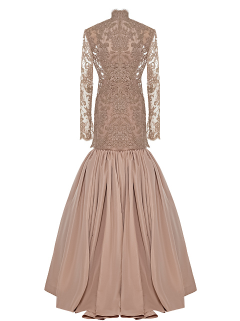 Бежевый комплект из кружева, 5