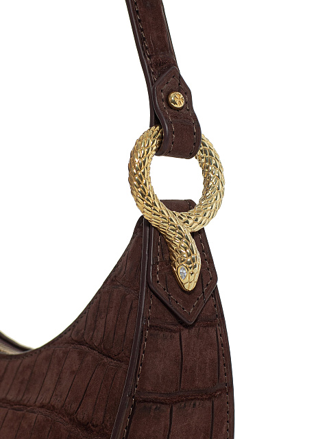 Сумка Half Moon из кожи крокодила коричневого цвета, 5 Сумка Half Moon из кожи крокодила коричневого цвета, 5