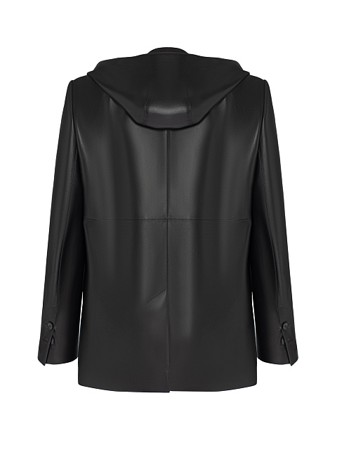 Кожаный жакет с капюшоном, 4