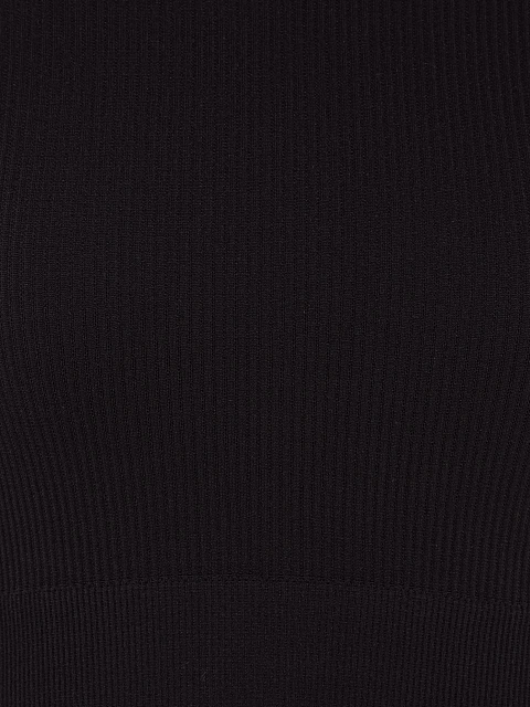 Черный спортивный лонгслив из трикотажа в рубчик, 3