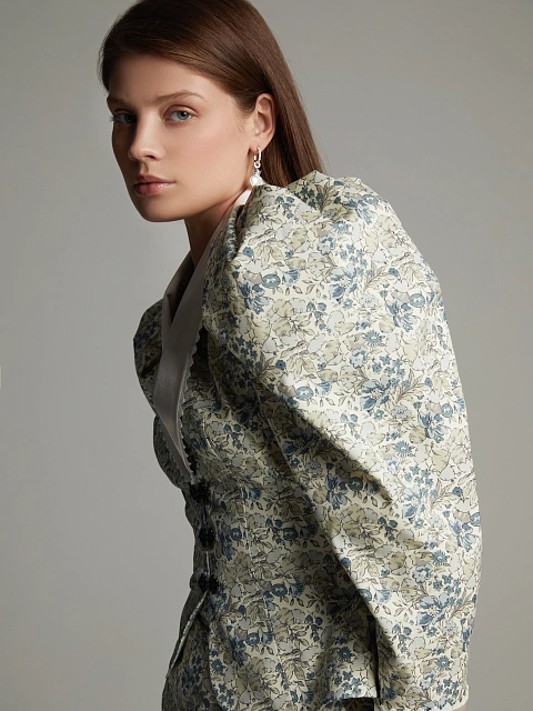 Серьги из белого золота с перламутром и бриллиантами, 5