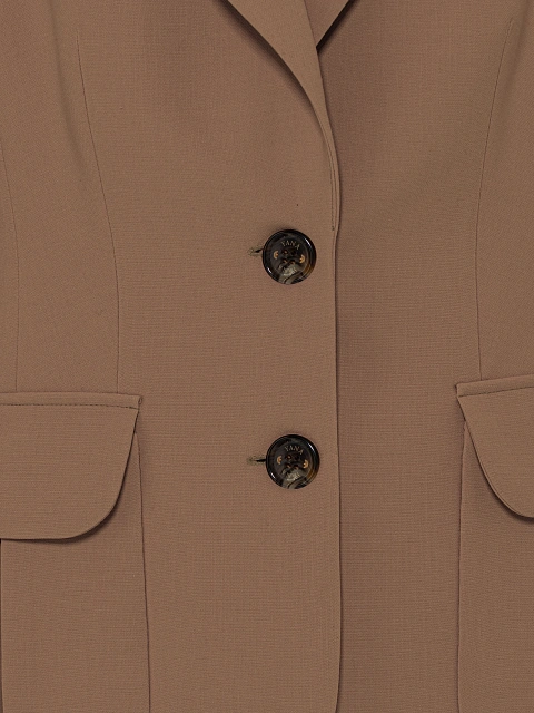 Коричневый костюм-двойка из шерсти, 5