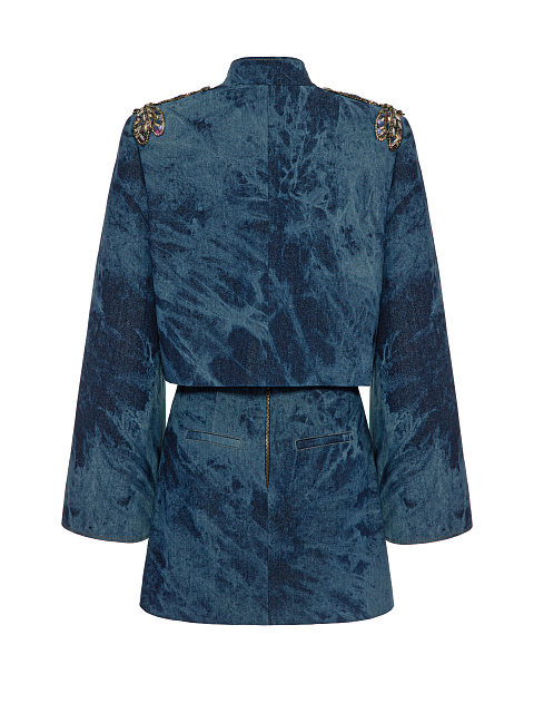 Костюм из денима с вышивкой, 2