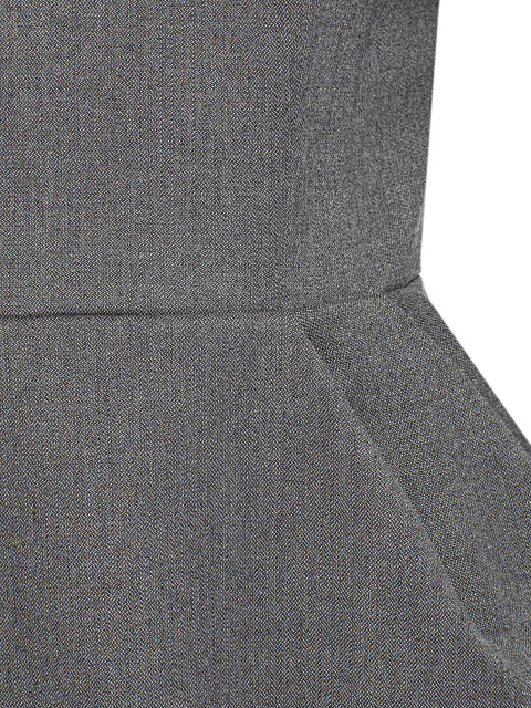 Серое платье-миди с черным кружевом, 3