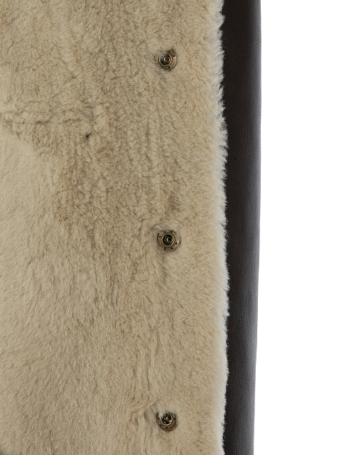 Темно-коричневая кожаная куртка с подкладом из овчины, 4 Темно-коричневая кожаная куртка с подкладом из овчины, 4