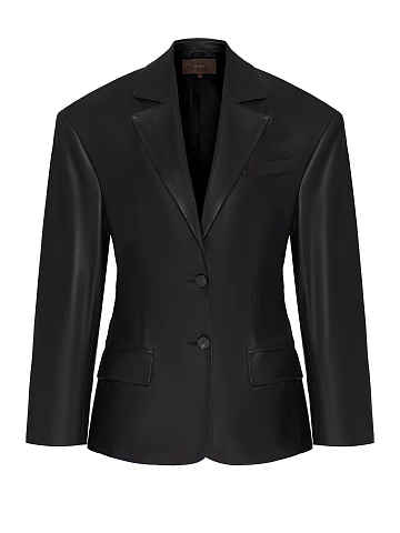 Черный жакет из кожи, 1