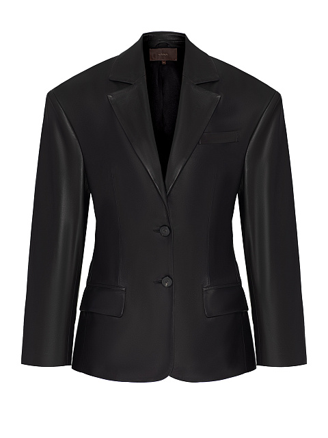 Черный жакет из кожи, 1