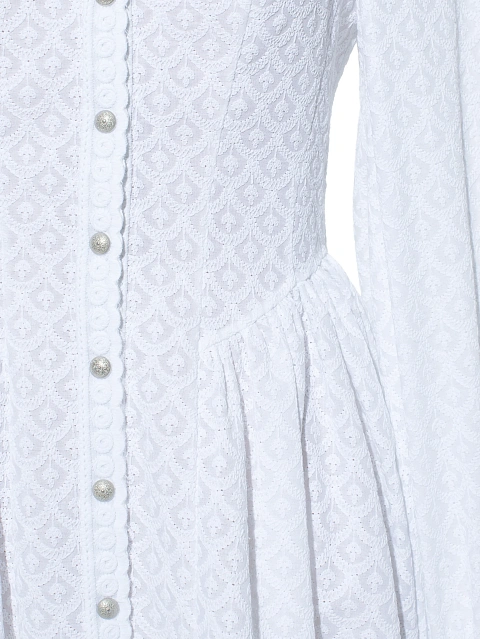 Белое кружевное платье-мини из хлопка, 3 Белое кружевное платье-мини из хлопка, 3