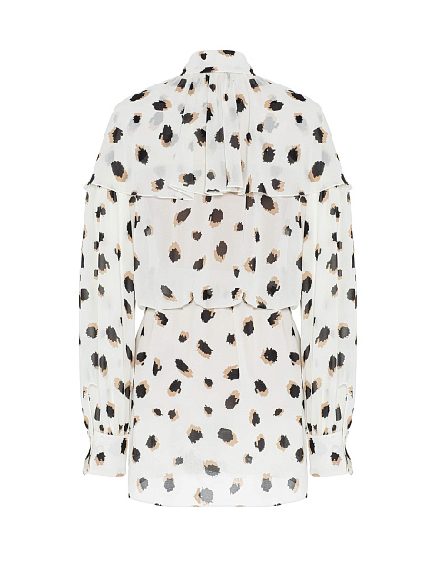 Платье-мини из шифона с принтом, 3