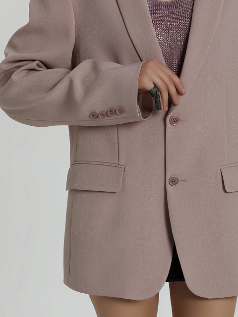 Розовый объемный жакет, 8