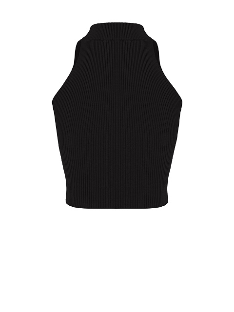 Черный укороченный топ-лапша, 2